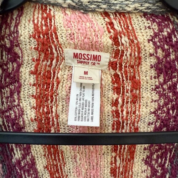 Mossimo Gray Knit Tribal Waterfall Cardigan Women’s Medium - Picture 2 of 3